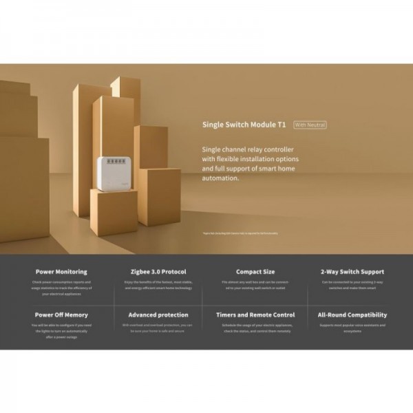 Aqara enojno relejno stikalo Zigbee SSM-U01 z nevtralnim vodnikom