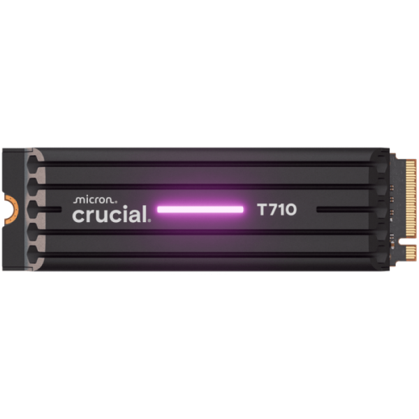 Crucial T710 2TB PCIe Gen5 NVMe 2280 M.2 SSD s hlajenjem