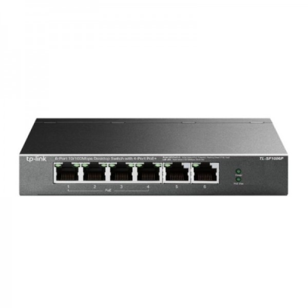 TP-LINK TL-SF1006P 6-port 10/100Mbps stikalo z 4-Port PoE+ TP-LINK TL-SF1006P 6-port 10/100Mbps stikalo z 4-Port PoE+