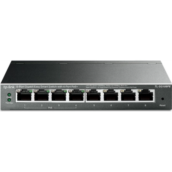 TP-Link 8-Portno Gigabit PoE+ Easy Smart Managed stikalo