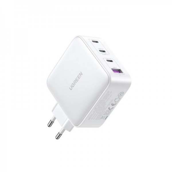 Ugreen USB-A in 3x USB-C 100W GaN hitri polnilec - box Bel Ugreen USB-A in 3x USB-C 100W GaN hitri polnilec - box Bel