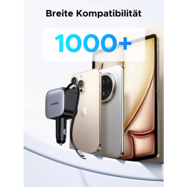 Ugreen 60W avtopolnilec z vgrajenim USB-C kablom Ugreen 60W avtopolnilec z vgrajenim USB-C kablom