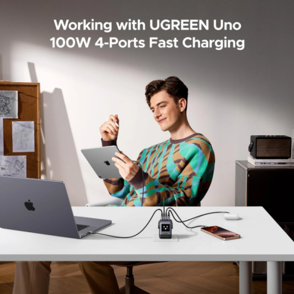 Ugreen Uno polnilec 100W s štirimi priključki