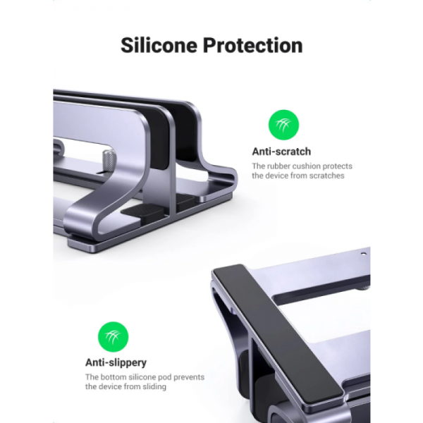 Ugreen dvojno vertikalno aluminijasto stojalo za prenosni računalnik