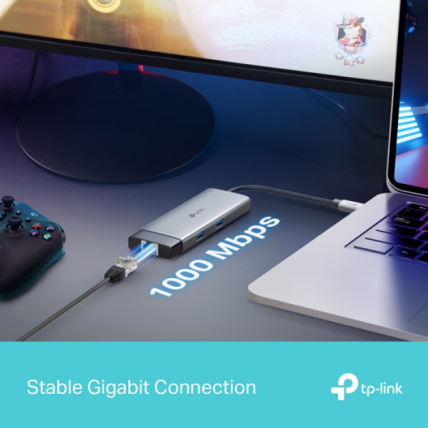 TP-LINK UH6120C 6-v-1 USB-C HUB priklopna postaja z 4K HDMI, Gigabit Ethernet in 100 W Power Delivery TP-LINK UH6120C 6-v-1 USB-C HUB priklopna postaja z 4K HDMI, Gigabit Ethernet in 100 W Power Delivery