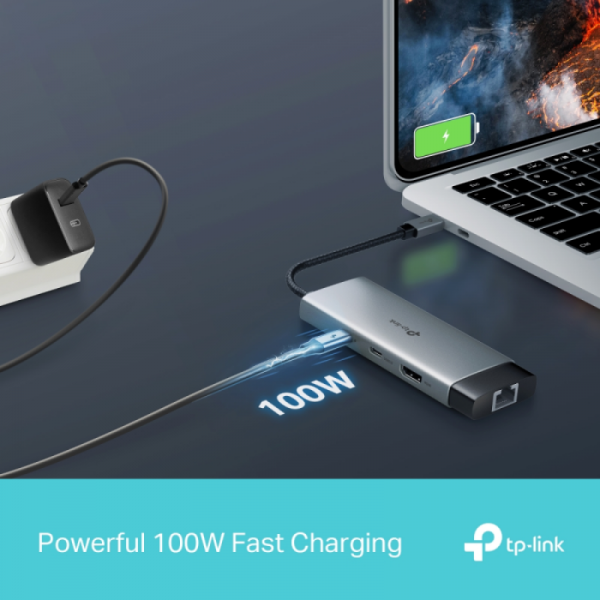 TP-LINK UH6120C 6-v-1 USB-C HUB priklopna postaja z 4K HDMI, Gigabit Ethernet in 100 W Power Delivery TP-LINK UH6120C 6-v-1 USB-C HUB priklopna postaja z 4K HDMI, Gigabit Ethernet in 100 W Power Delivery