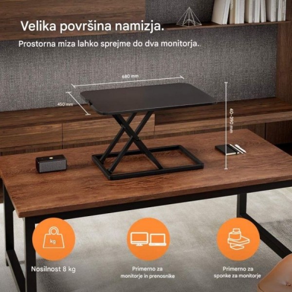 VonHaus Ultratanki nastavek za sedeče-stoječo mizo