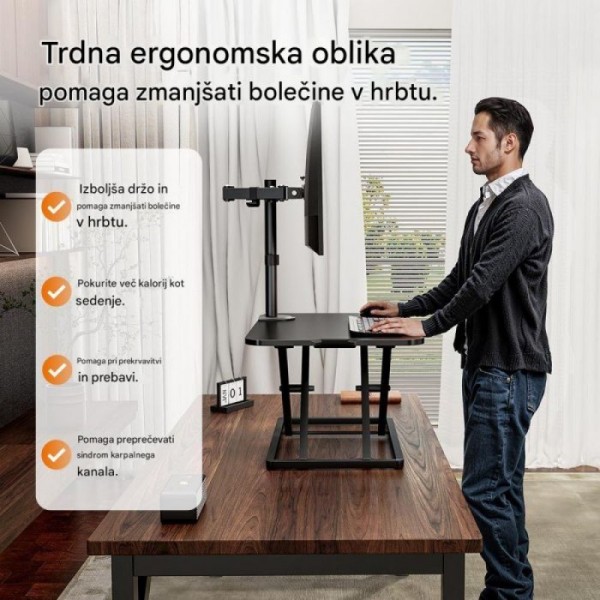 VonHaus Ultratanki nastavek za sedeče-stoječo mizo