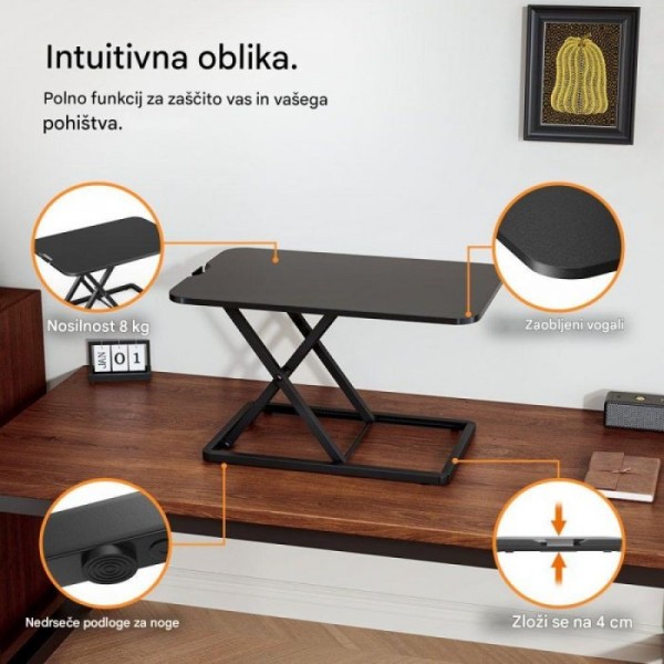 VonHaus Ultratanki nastavek za sedeče-stoječo mizo