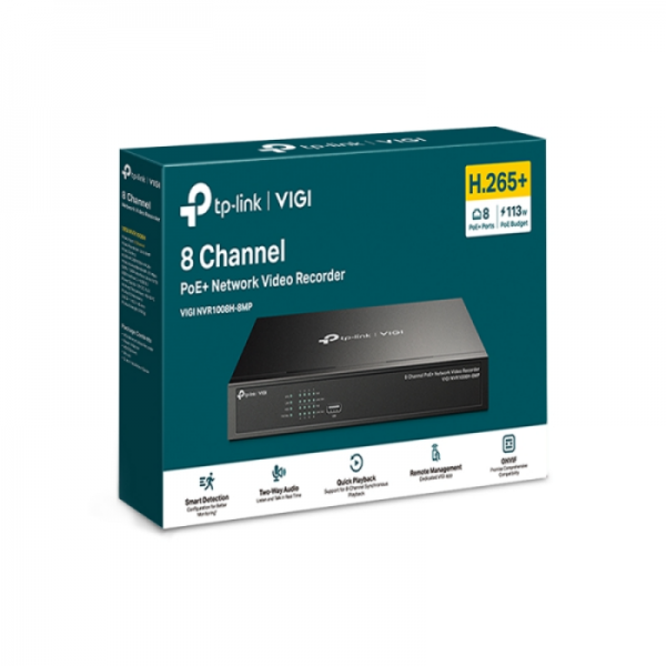 TP-LINK VIGI 8-kanalni PoE+ mrežni video snemalnik 24/7