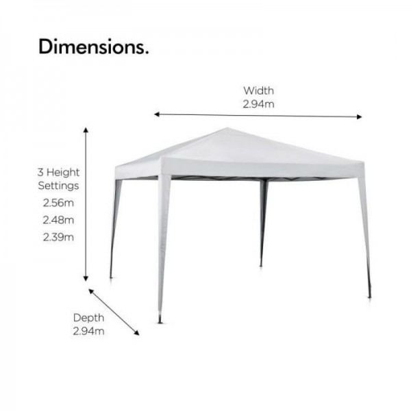 VonHaus Pop Up paviljon 3x3m, Ivory