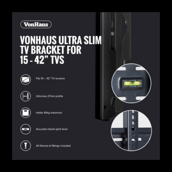 VonHaus 15-42 fiksen TV stenski nosilec do 40kg, Amazon best seller