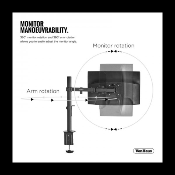 VonHaus enojni namizni nosilec za monitor (13-32)