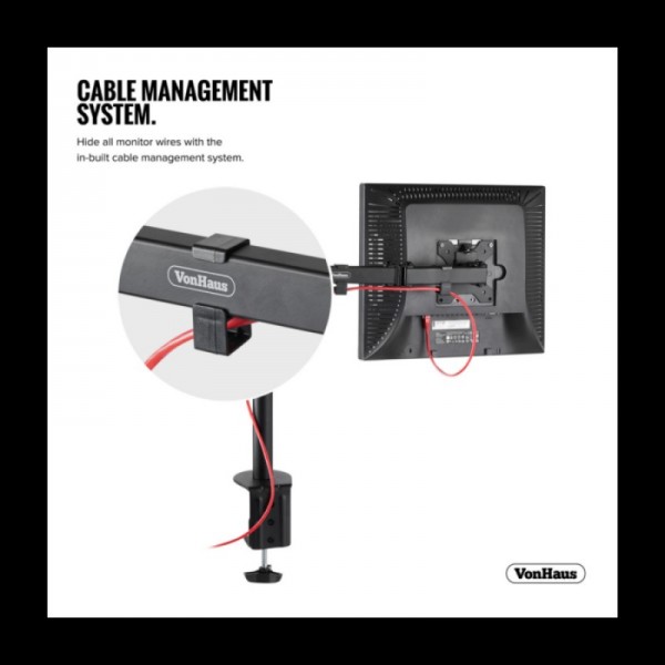 VonHaus enojni namizni nosilec za monitor (13-32)