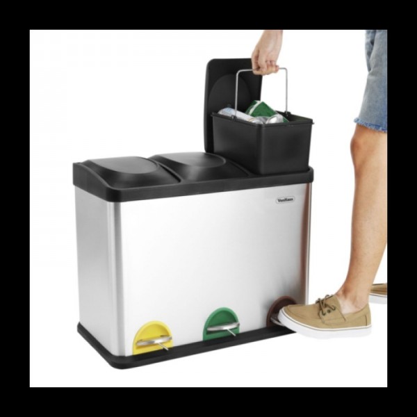 VonHaus koš za ločevanje odpadkov 45L