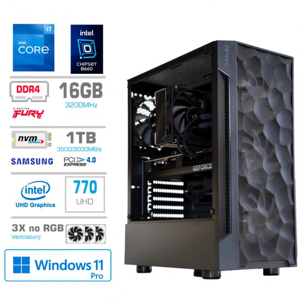Računalnik MEGA TWR S7 i7-12700/Intel 770/16GB/1TB/750W/Win11Pro RGB