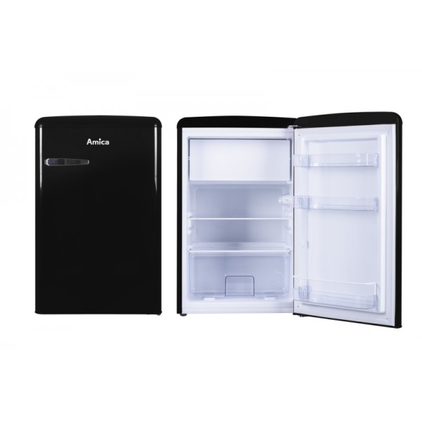 AMICA prostostoječi hladilnik KS15614S [E, 106l, retro, črna]