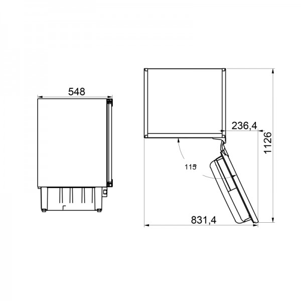 VOX vgradni hladilnik IKS 1601 E [E, H: 98 l, Z: 17 l, V: 81,8 cm]