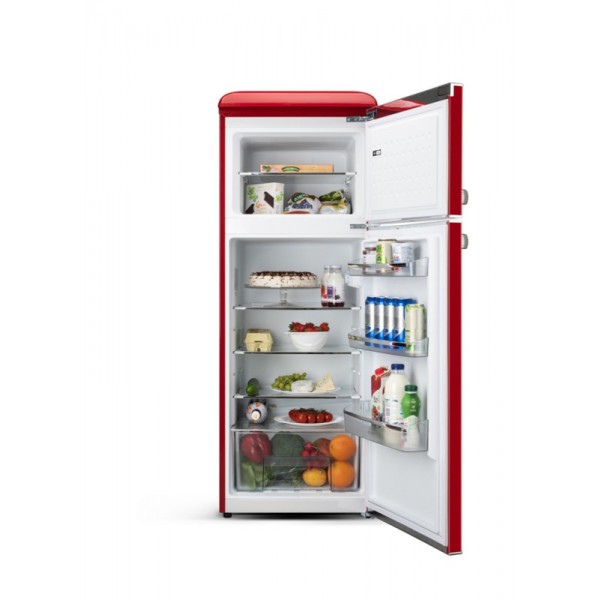 ETA Retro kombinirani hladilnik Storio [ E, V: 148,2 cm, H: 170L, Z: 45L, rdeč]
