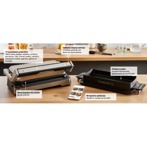 TEFAL namizni žar Optigrill XL GC784D30 TEFAL namizni žar Optigrill XL GC784D30