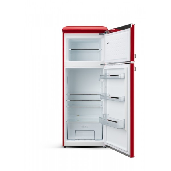 ETA Retro kombinirani hladilnik Storio [ E, V: 148,2 cm, H: 170L, Z: 45L, rdeč]