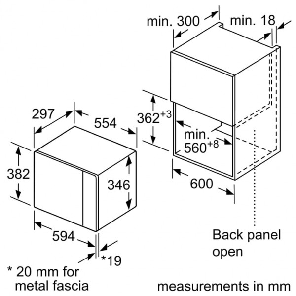 LORD vgradna mikrovalovna pečica M1