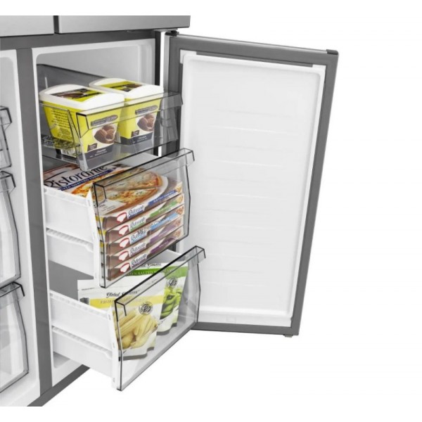 Hisense 4-vratni hladilnik RQ5P470SAFD H:304L, Z:87L,1785x794x698mm, črn Hisense 4-vratni hladilnik RQ5P470SAFD H:304L, Z:87L,1785x794x698mm, črn