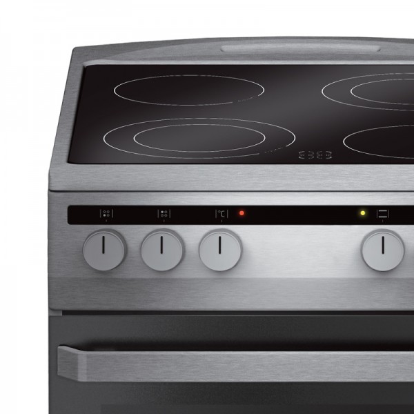 AMICA keramični štedilnik 58CE2.315HQ [A, 4x keram., 62l peč., inox]