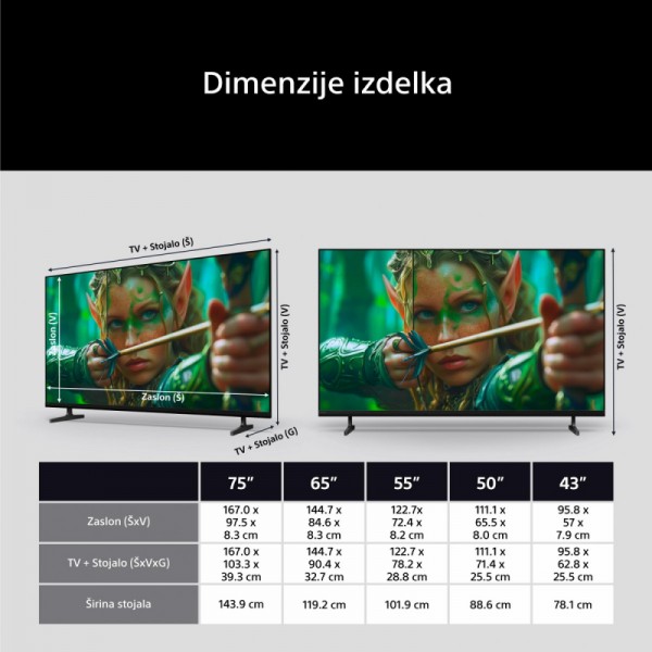 SONY TV K55S25M2PB.CEI BRAVIA 2 II 4K Processor X1 SONY TV K55S25M2PB.CEI BRAVIA 2 II 4K Processor X1