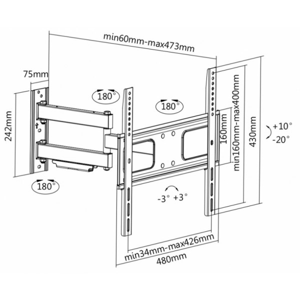 GoGEN nosilec za TV TURN L3