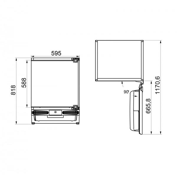 VOX vgradni hladilnik IKS 1601 E [E, H: 98 l, Z: 17 l, V: 81,8 cm]