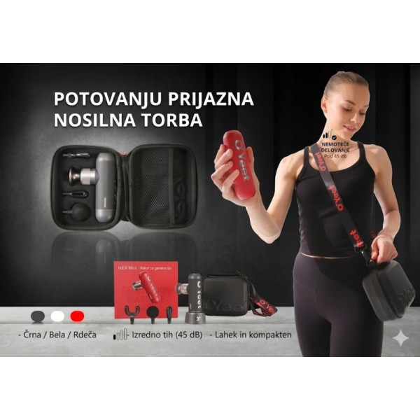 O'Yeet mini masažna pištola MG-M1 rdeča