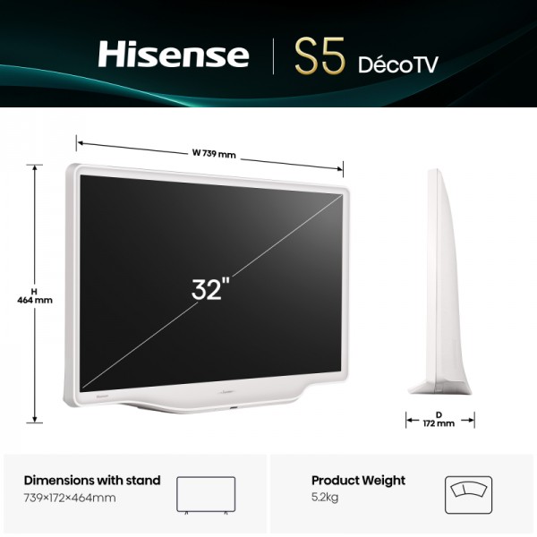 HISENSE QLED TV Smart 32S5Q