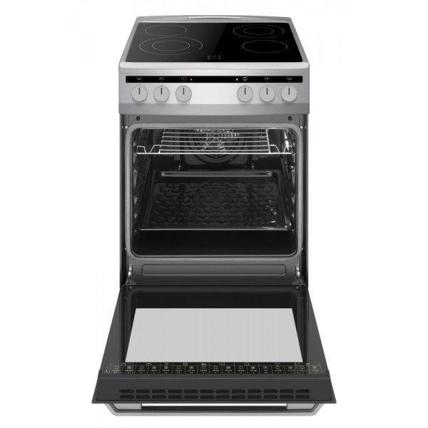 AMICA keramični štedilnik 58CE2.315HQ [A, 4x keram., 62l peč., inox]
