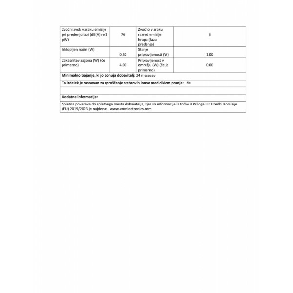 VOX Pralni stroj WM 1065-SYTQD [D, 6 kg, 1000 o/min, 15 pr., slim]