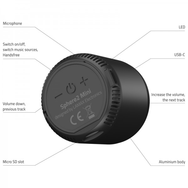 LAMAX Sphere2 Mini USB-C zvočnik