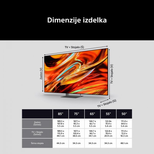 SONY TV K65XR75M2PB.CEI BRAVIA 7 II True RGB SONY TV K65XR75M2PB.CEI BRAVIA 7 II True RGB