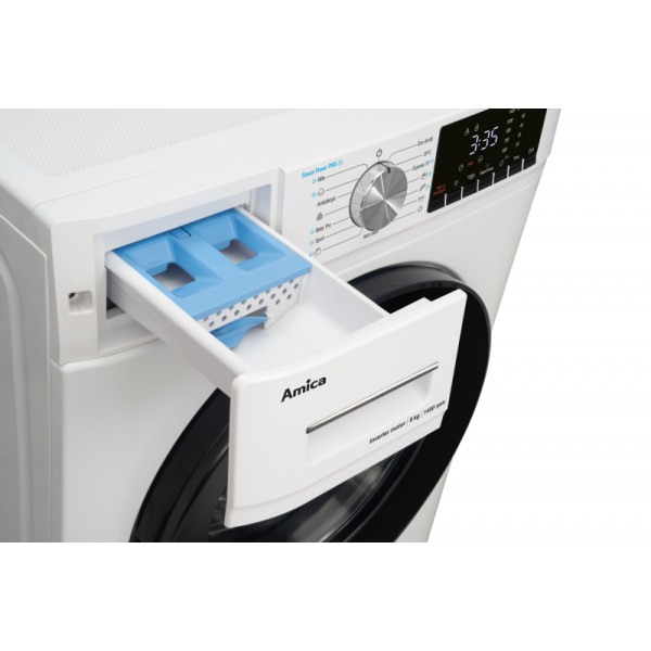AMICA pralni stroj PPF 81415 BW [A -10%, 8kg, 1400 o/min, bela]