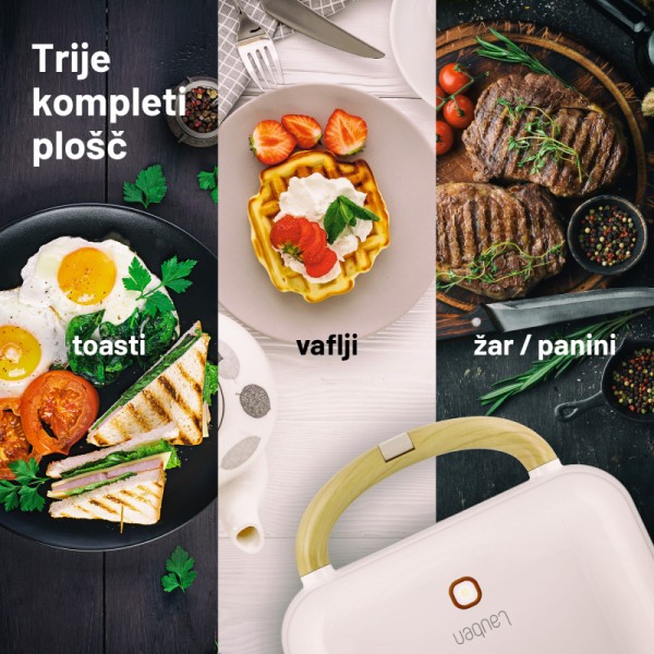 Lauben Pekač sendvičev 3v1 (900WW)