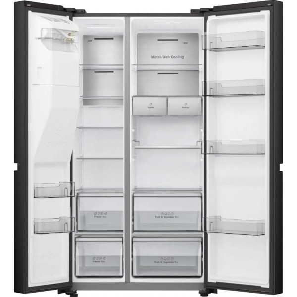 Hisense 4-vratni hladilnik RS818N4IFD H:417L, Z:200L,1790x910x730mm, črn