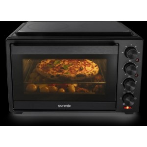 Gorenje mini pečica OM38GBC 38L, 3500W, 2 kuhalni plošči na vrhu