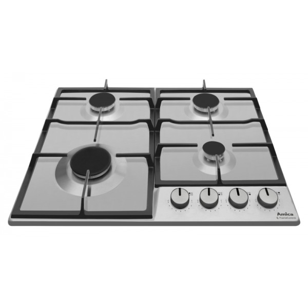 AMICA plinska kuhalna plošča PGD6100ApR [4x plin, jeklo, 60cm, inox]