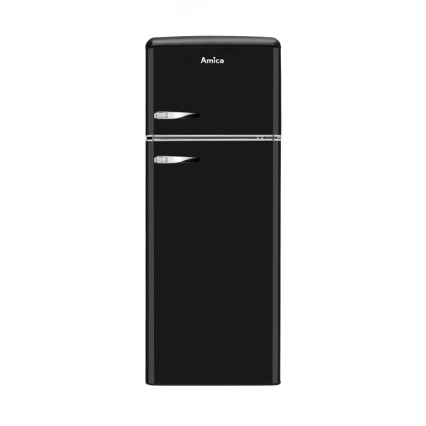 AMICA kombinirani hladilnik KGC15634S [E, 164l+44l, retro, črna]