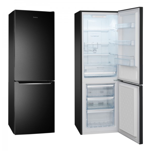 AMICA kombinirani hladilnik FK2695.4FT [E, NoFrost, 236l, temni INOX]