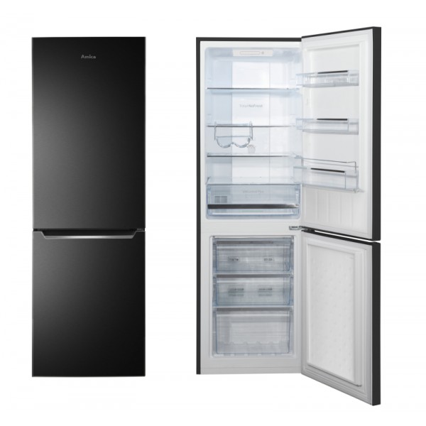 AMICA kombinirani hladilnik FK2695.4FT [E, NoFrost, 236l, temni INOX]