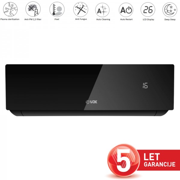 VOX klima naprava IJP18-PCPMWB z MONTAŽO [WiFi, Plasma Ster., Anti-PM 2.5, black]