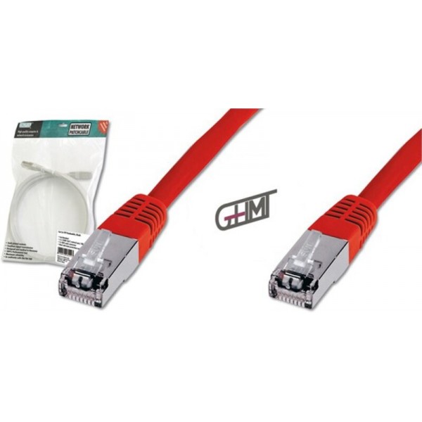 Patch kabel Cat.5e SFTP  1m rdeč