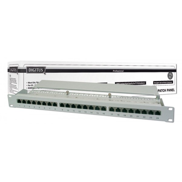 Patch panel 24port STP Cat.5e 1U