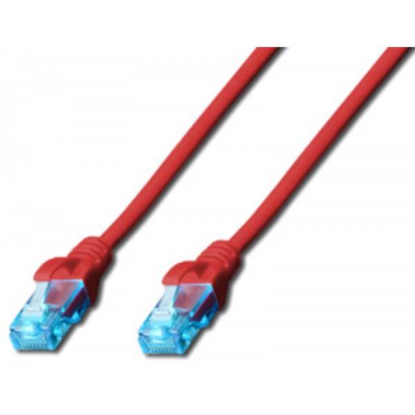 Patch kabel Cat.5 UTP  5m rdeč