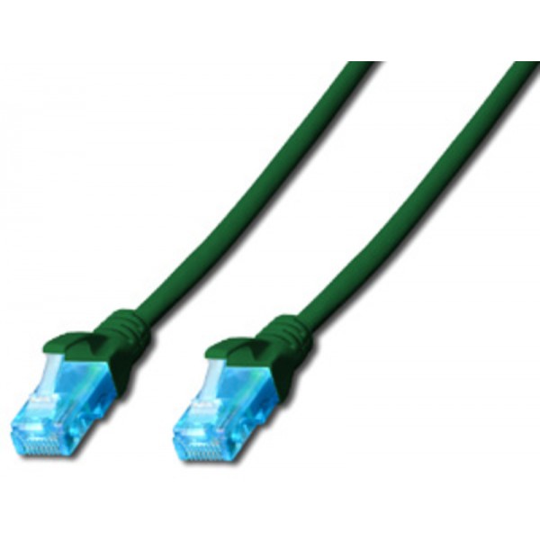 Patch kabel Cat.5 UTP  5m zelen